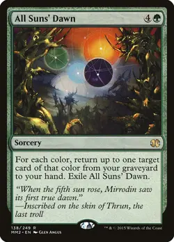 All Suns' Dawn FOIL Modern Masters 2015 NM Green Rare MAGIC MTG CARD ABUGames - Image 1