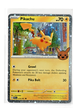 Pokemon TCG Pikachu #18/91 Cosmos Holo Halloween Trick Or Trade 2024 Common - NM - Image 1