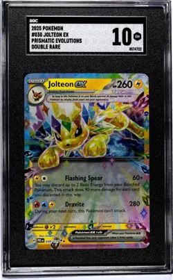SGC 10 GEM MINT Jolteon ex 030/131 Pokemon Prismatic Evolutions - Image 1