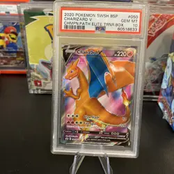 2020 Pokemon Champion's Path ETB Promo Charizard V SWSH050 - PSA 10 GEM MINT - Image 1