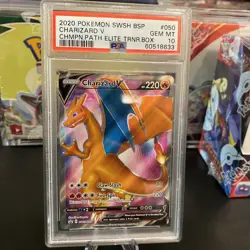 2020 Pokemon Champion's Path ETB Promo Charizard V SWSH050 - PSA 10 GEM MINT - Image 2