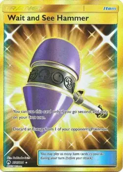 Lightly Played Wait and See Hammer - 236/214 - Secret Rare Pokemon Lost Thunder - Image 1