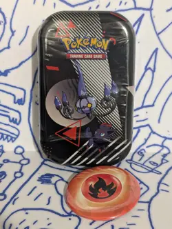 Pokemon TCG S&V Black Bolt White Flare UNOVA Mini Tins Factory Sealed Random - Image 1