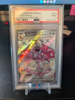 Pokemon Paldean Fates Tin Charizard ex 074 Sv: Scarlet & Violet Promo PSA 9 - Image 1