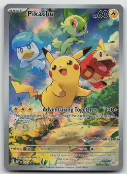 Pikachu - 027 (Pokemon Center Exclusive) 027 Sv: Scarlet & Violet Promo LP - Image 1