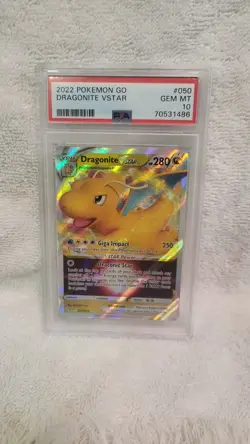 2022 Pokemon Go #050 Dragonite Vstar - PSA 10 - Image 1