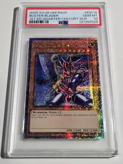2025 YU-GI-OH! QUARTER CENTURY STAMPEDE Buster Blader RA04-EN115 QCR PSA 10 QCSR - Image 4