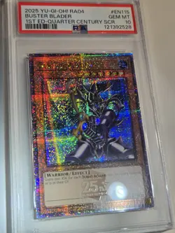 2025 YU-GI-OH! QUARTER CENTURY STAMPEDE Buster Blader RA04-EN115 QCR PSA 10 QCSR - Image 5