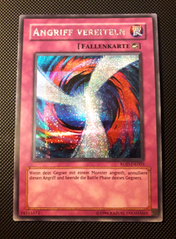 Yu-Gi-Oh! Angriff vereiteln, ROD-DE003, Secret Rare, 2. Auflage, Deutsch, EX- - Image 1