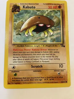 Kabuto 50/62 Pokemon Fossil Set Unlimited - 1999 WOTC Vintage Common Card LP/NM - Image 1