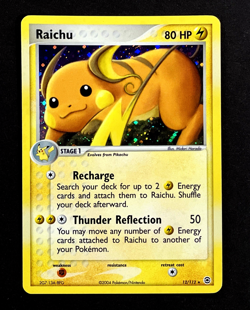 2004 Pokemon RAICHU Ex FireRed & LeafGreen Set HOLO Foil Rare Card 12/112 NM - Image 1