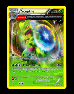 2015 Pokemon SCEPTILE Primal Clash REVERSE HOLO Foil Rare XY Set Card 9/160 - Image 1