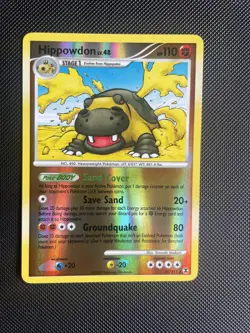 2009 Platinum Rising Rivals Hippowdon 25/111 - Reverse-holo Rare Pokemon Card NM - Image 1