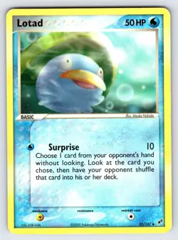 Lotad 35/107 2005 EX Deoxys Pokemon Card TCG Nintendo Uncommon - Mp - Image 1