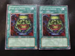 2x Pot of Greed Common Unlimited Edition Yugioh Card Set MP - Image 1
