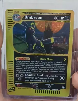 Pokemon Umbreon Holo Aquapolis E-series DiY Placeholder Card H29/H32 NM+ - Image 1