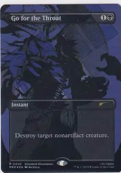 PCBB #0003 Standard Showdown - Go for the Throat- Near Mint Rare Foil Borderless - Image 1