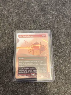FOIL MTG Fire Nation Turret -Borderless Showcase Avatar Eternal NM Free Shipping - Image 1
