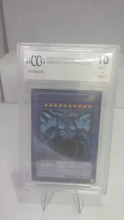 2010 Yu-Gi-Oh Obelisk the Tormentor LC01-EN001 Legendary Collection BCCG 10 Gem - Image 2