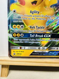 Pokemon TCG Pikachu GX SM232 Black Star Promo Holo Oversize Card JUMBO CARD! - Image 2