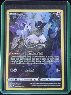 Pokemon Mew TCG Ultra Rare Holo Card Crown Zenith: Galarian Gallery #GG10/GG70 - Image 1