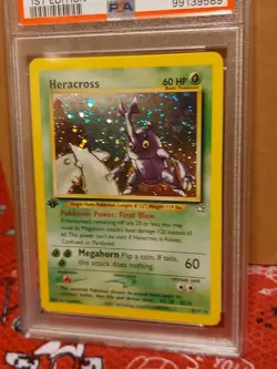Heracross Holo #6 PSA 7 Pokemon 2000 English 1st Edition Neo Genesis Graded Card - Image 2