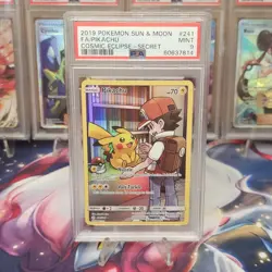 PSA 9 MINT Pikachu 241 / 236 Cosmic Eclipse Pokemon TCG Graded Card - Image 1