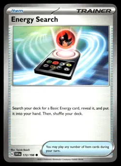 Energy Search 172/198 Pokemon Card Scarlet & Violet Base Common Trainer NM ZH - Image 1