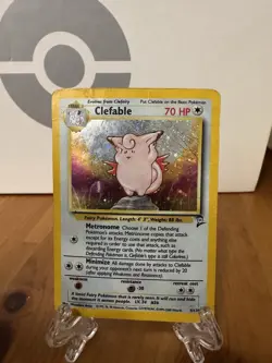 Clefable Holo 5/130 Base Set 2 WOTC Vintage Pokemon Card HP - Image 1