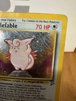 Clefable Holo 5/130 Base Set 2 WOTC Vintage Pokemon Card HP - Image 2