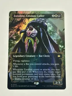 MTG RAISED FOIL Zoraline, Cosmos Caller Borderless Magic the Gathering BLB 355 - Image 1