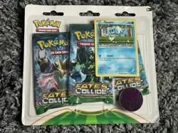 Pokemon TCG XY Fates Collide 3 Booster Pack Blister Froakie Promo SEALED - Image 1