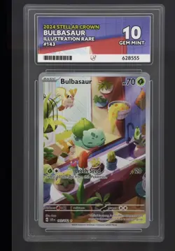 Pokemon TCG Bulbasaur 143/142 Stellar Crown ACE 10 - Image 1
