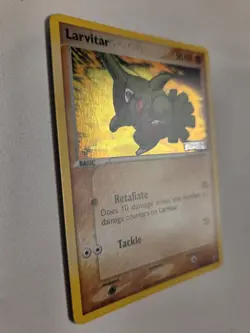 Larvitar 61/115 Reverse Holo Rare Vintage Pokemon Unseen Forces 2005 Stamped VLP - Image 2