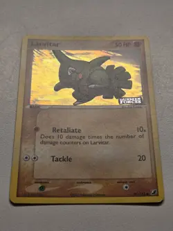 Larvitar 61/115 Reverse Holo Rare Vintage Pokemon Unseen Forces 2005 Stamped VLP - Image 3