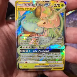 Venusaur & Snivy GX Pokemon 1/236 Sm-Cosmic Eclipse Holo Near Mint or Better - Image 1