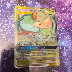 Venusaur & Snivy GX Pokemon 1/236 Sm-Cosmic Eclipse Holo Near Mint or Better - Image 3