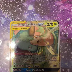 Venusaur & Snivy GX Pokemon 1/236 Sm-Cosmic Eclipse Holo Near Mint or Better - Image 4