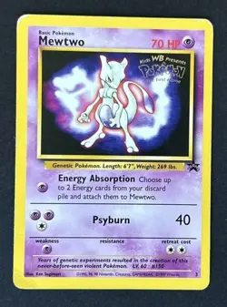 Pokemon TCG Mewtwo 3 Black Star Promo The First Movie promo MP - Image 1