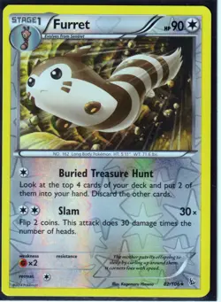2014 POKEMON RARE FURRET 82/106 - XY FLASHFIRE REVERSE HOLO NM (F1) - Image 1