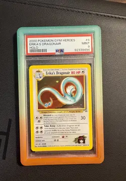 Pokemon TCG Erika's Dragonair Gym Heroes Holo PSA 9 Mint - Image 1