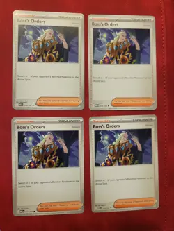 X4 Boss's Orders 114/132 - Mega Evolution - Pokemon TCG Playset NM - Image 1