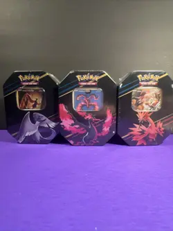 Pokemon TCG Crown Zenith Tin Lot of 3 Galarian Articuno Zapdos Moltres SEALED - Image 2