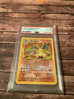 1999 POKEMON GAME #4 CHARIZARD-HOLO PSA 6 JUST GRADED - Image 1