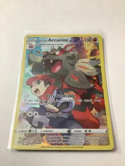 2022 Pokemon SWSH Lost Origin TG08/TG30 Hisuian Arcanine Ultra Rare M/NM - Image 1