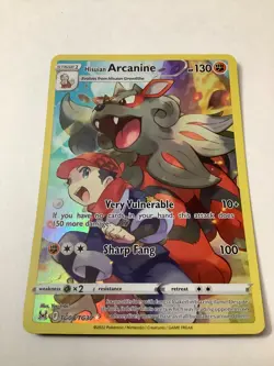 2022 Pokemon SWSH Lost Origin TG08/TG30 Hisuian Arcanine Ultra Rare M/NM - Image 3