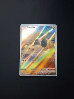 Pokemon TCG Sandile Scarlet & Violet Base Set 216/198 Holo Illustration Rare NM - Image 2