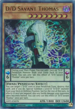 D/D Savant Thomas - GFP2-EN078 - Ultra Rare - 1st Edition - Lightly Played - Image 1