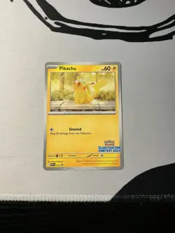 2025 Pokemon TCG Illustration Contest 2024 Pikachu Black Star Promo Card 214 - Image 1