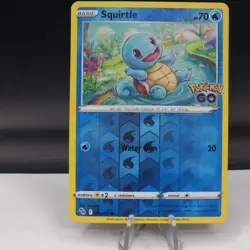 Squirtle 015/078 Pokemon GO Reverse Holo Rare TCG Common Collector Trading Card - Image 1